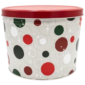 2 Gallon - Jolly Dots Christmas Tin