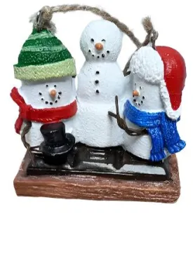 3 Snowman-Smores Christmas Ornament