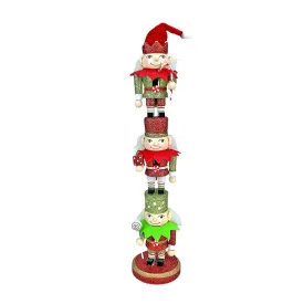 3 Tier Stacked Wooden Elves Christmas Table Décor