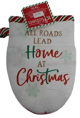 All Roads Lead Home-Christmas-Grabber Mitt-5.5x8"