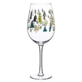 ALLOVER TREES WINE GLASS (14OZ)