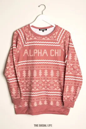 Alpha Chi Omega Jolly Raglan Crewneck