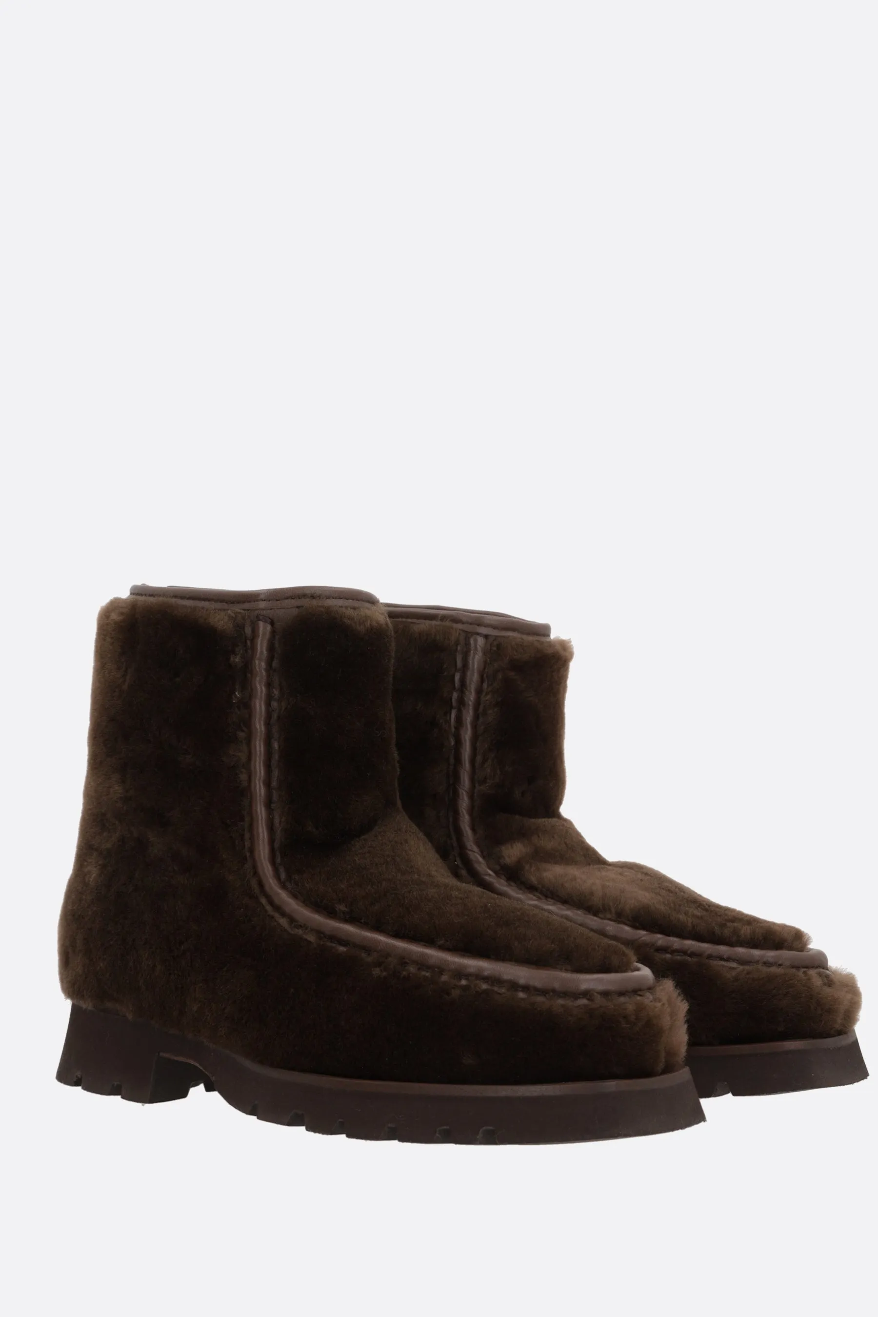 Armenta ankle boot loafers in shearling