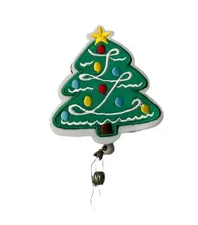 Badge holder - Retractable -Christmas Tree