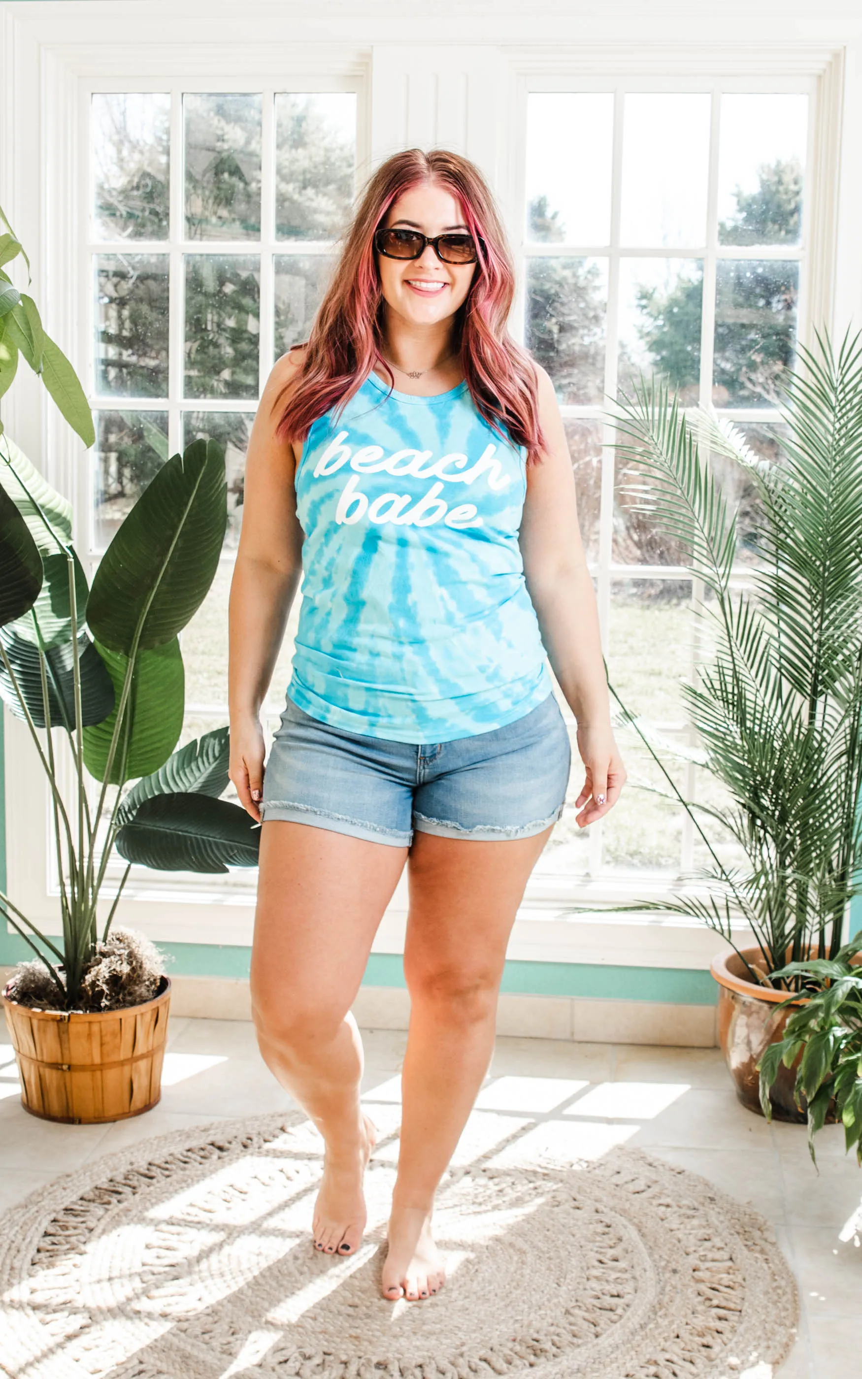 Beach Babe Tie Dye Tank Top**