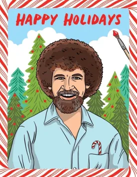 Bob Ross Holiday Card