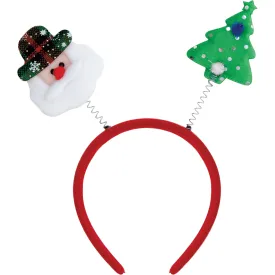 Bulk Christmas Plastic Headband w/ Boppers (12 per Case)