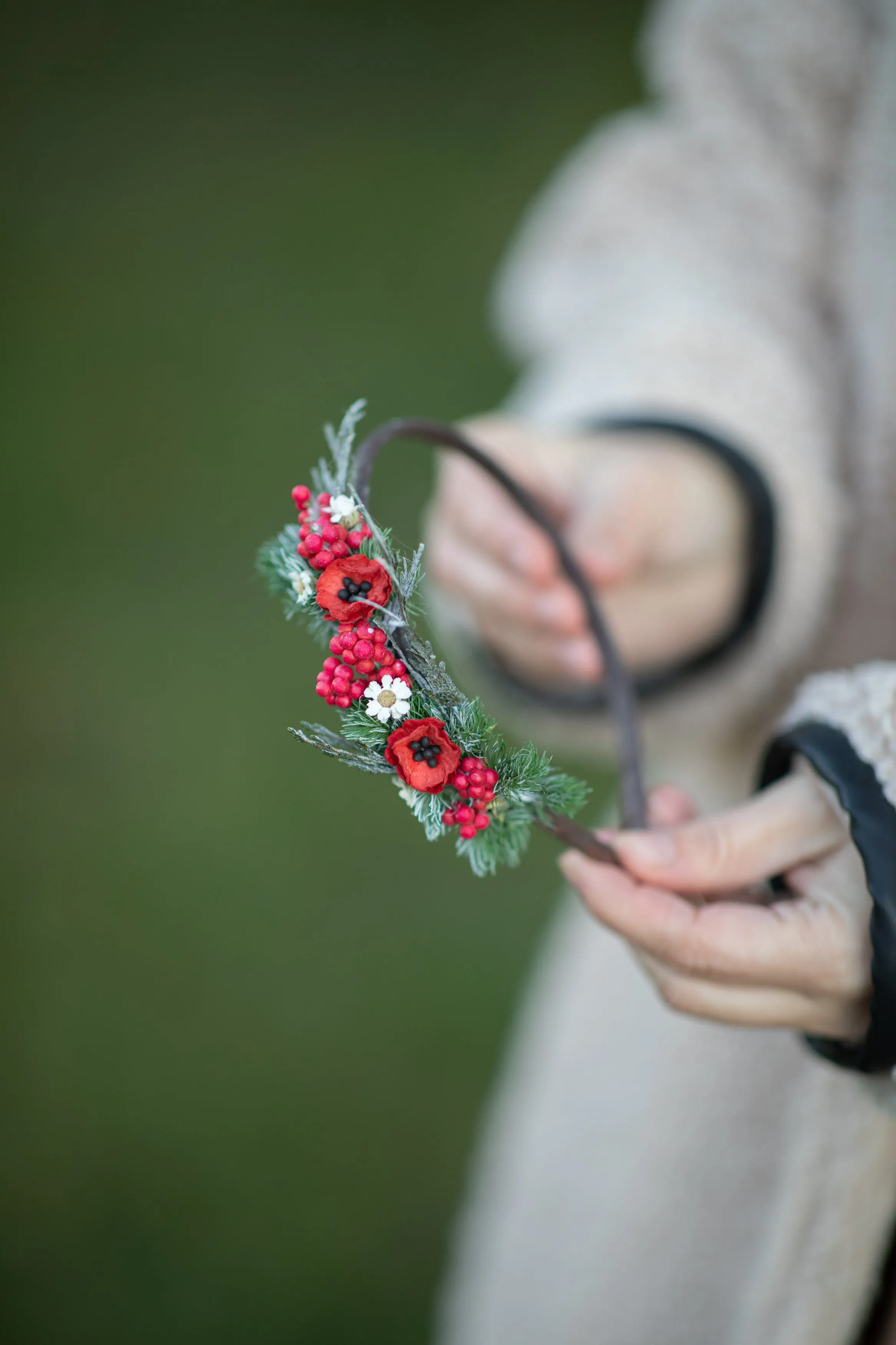 Christmas winter flower headbands