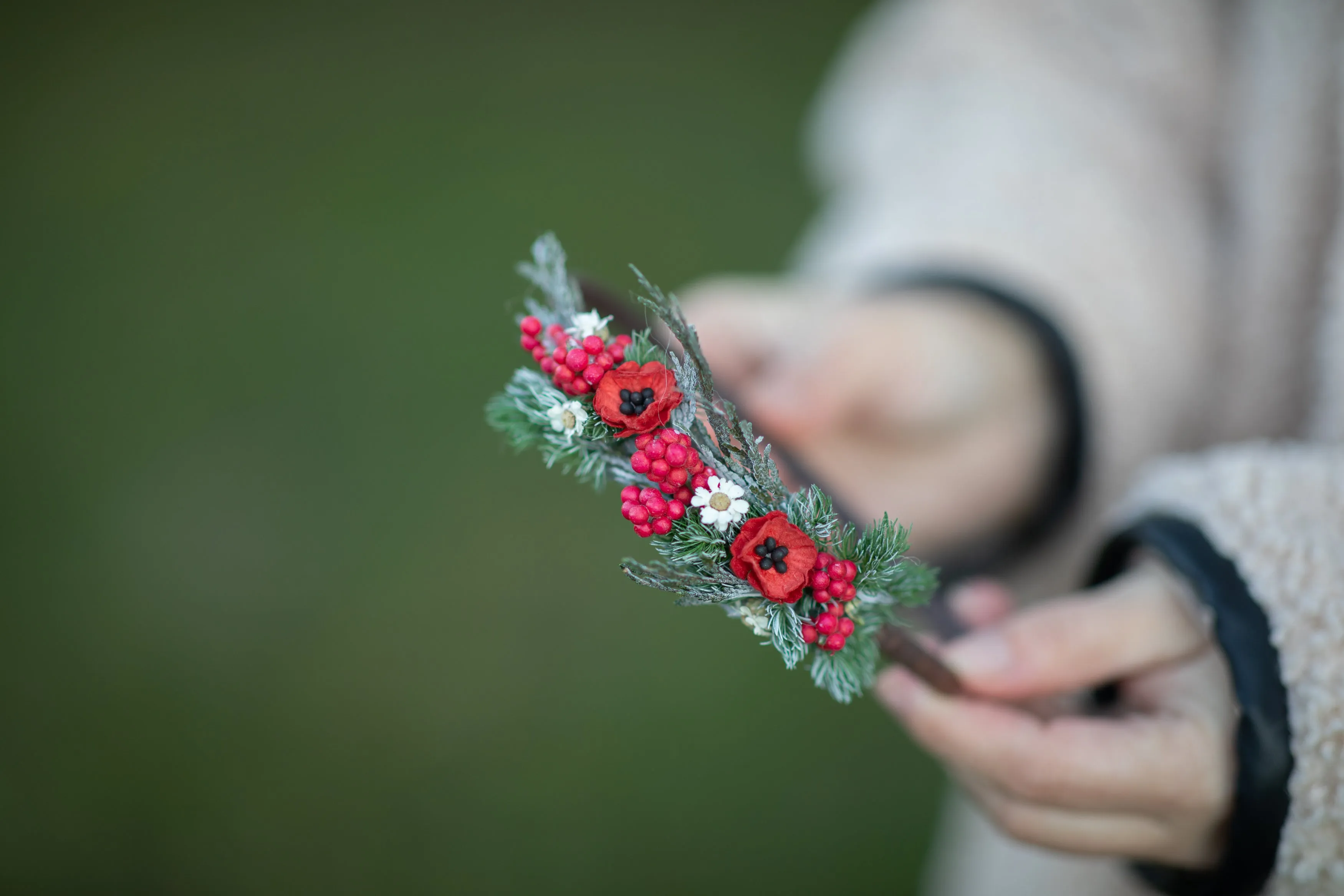 Christmas winter flower headbands