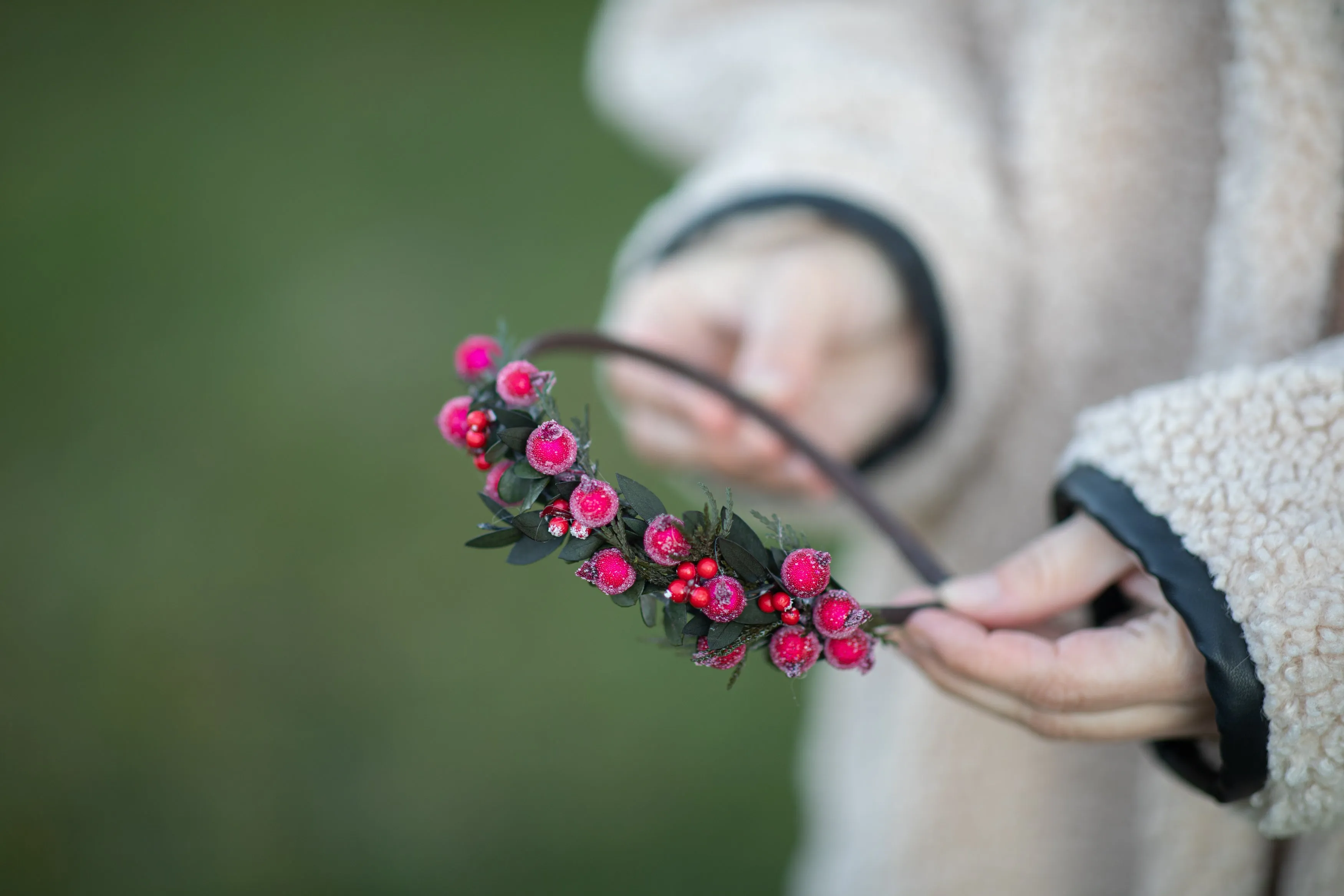 Christmas winter flower headbands