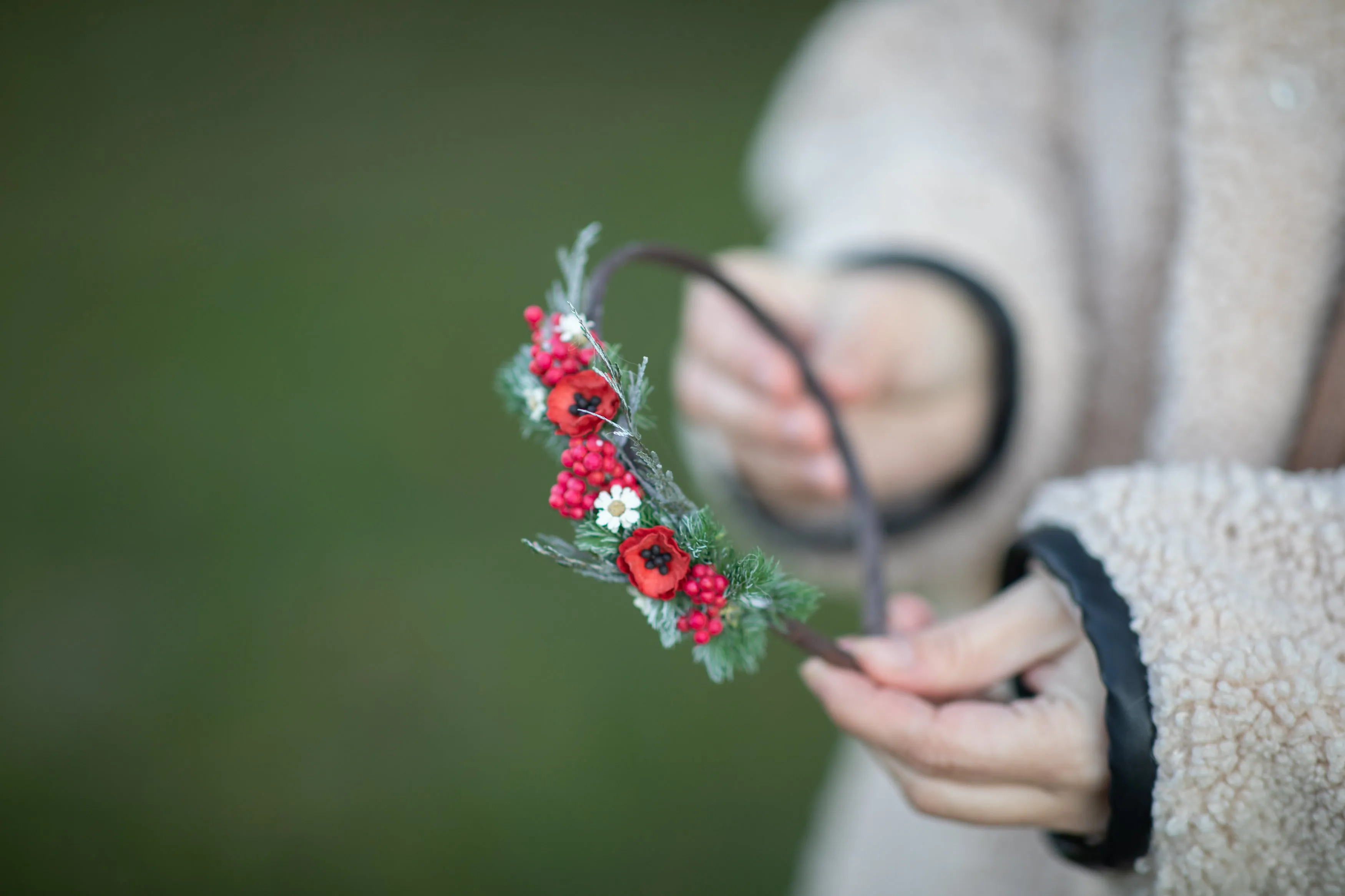 Christmas winter flower headbands