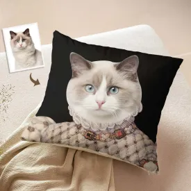 Custom Photo Face Pillow Cat Noble Funny Gifts