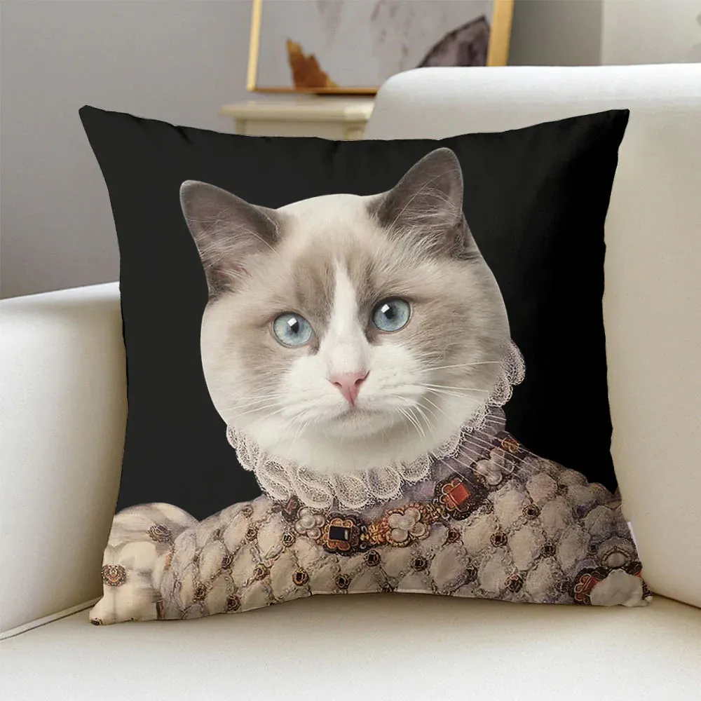 Custom Photo Face Pillow Cat Noble Funny Gifts