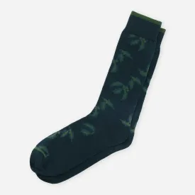 Deck The Halls Hunter Green Dress Socks