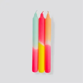 Dip Dye Neon Candles