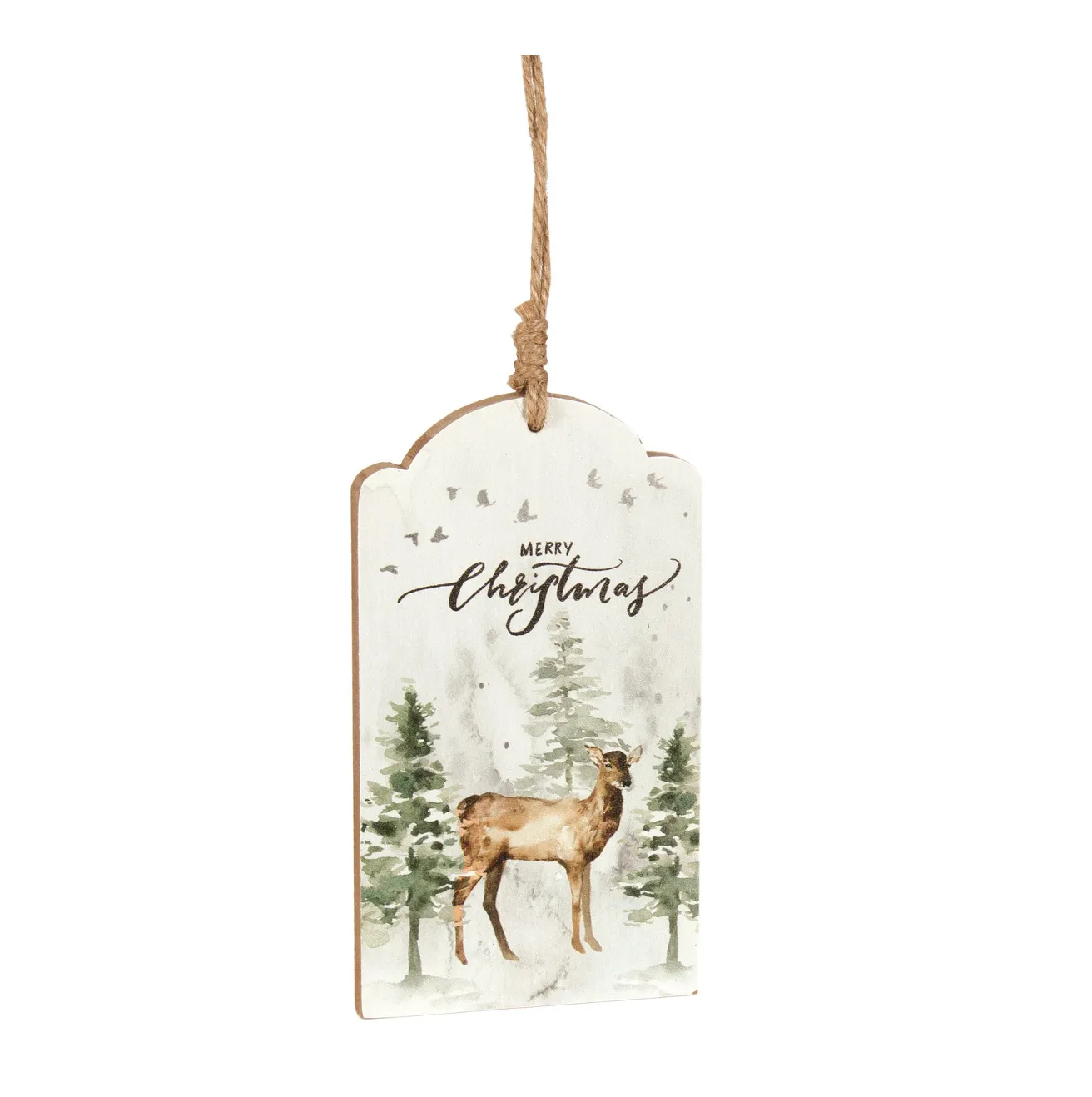 Doe and Stag Wood Ornaments