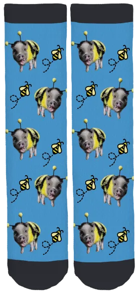 Egbert the Mini Pig Crew Socks