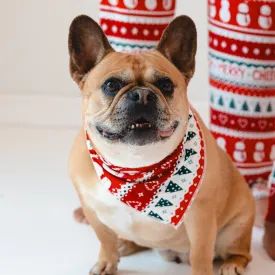 Festive Fair Isle Pet Bandana