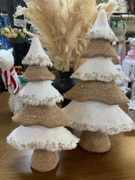 Figurine/SET OF 2 13X20" AND 10X16.5" BEAD-TRIM TREE