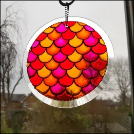 Fish Scales Sunset Suncatcher