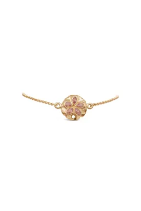 Friends ~ Sand Dollar (Small) Inline Bracelet in Gold