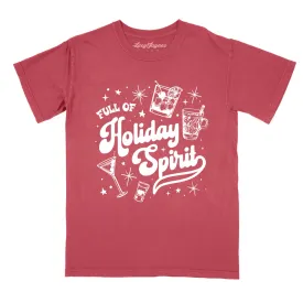 Full of Holiday Spirit Comfort Colors Tee