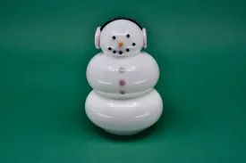 Glass Snowman Pink Muffy