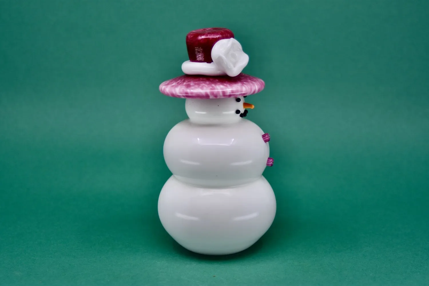 Glass Snowman Rose