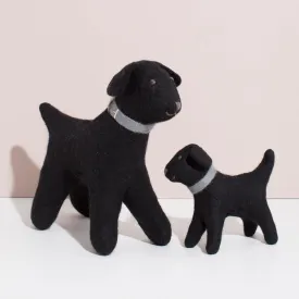 Hand Felted Black Labrador Duo