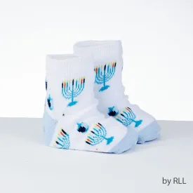 Cozy Hanukkah Baby Socks - Warm & Festive Holiday Gift