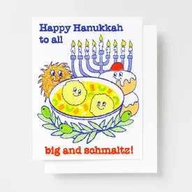 Happy Hanukkah to All Big & Schmaltz - Risograph Card Set