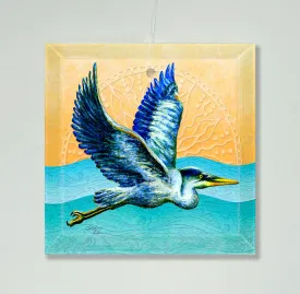 Heron in Flight Ornament/Suncatcher