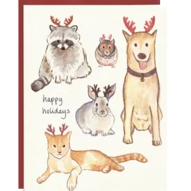 Holiday Antlers Christmas Card