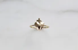 Holy Heart™ Sacred Heart  Ring in Gold Vermeil