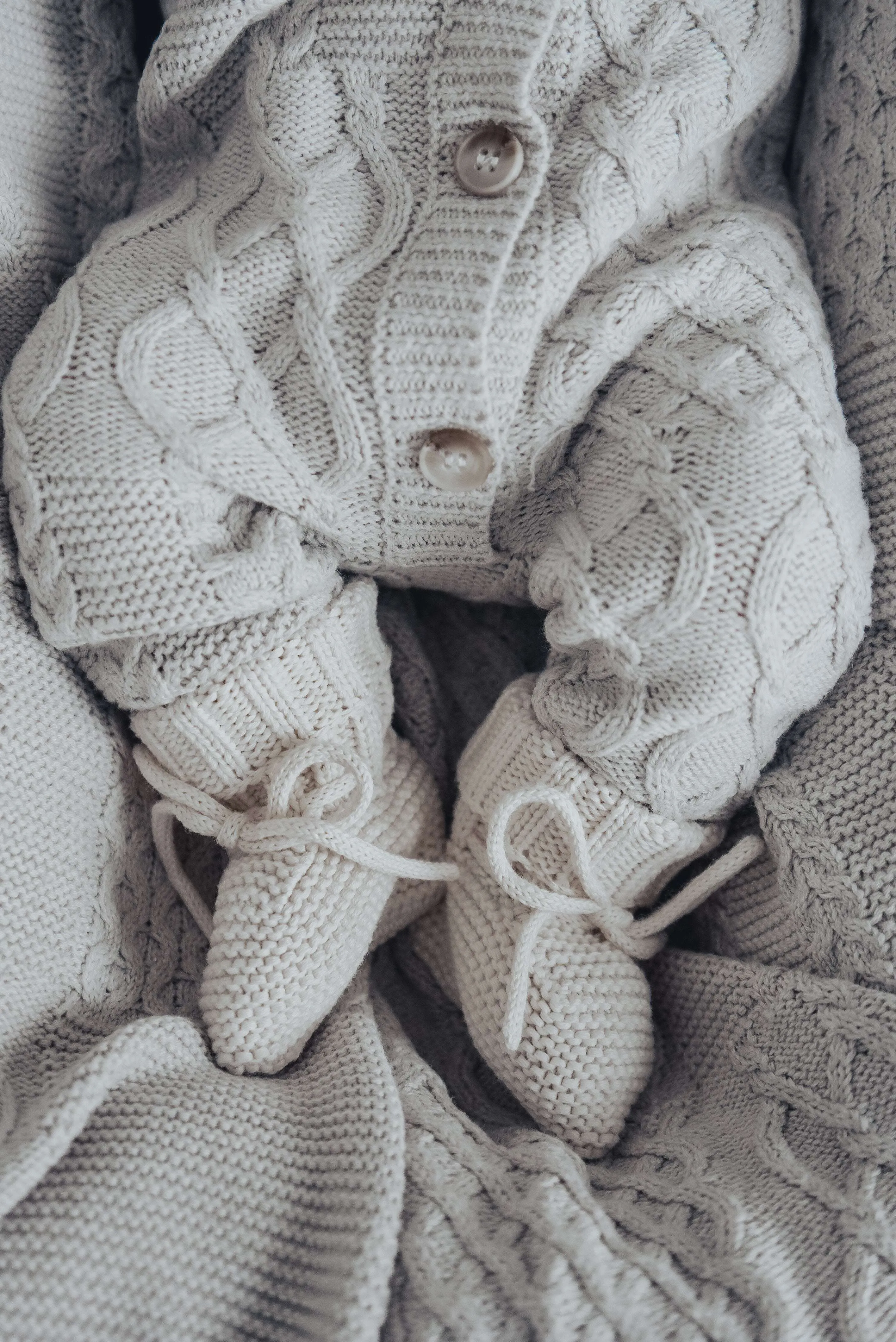 Cream Organic Booties for Babies - Luna   Luca