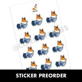 Mail Carrier Corgis Vinyl Sticker Sheet