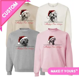 Make It Yours™ 'Happy Paw-lidays' Crewneck Sweatshirt