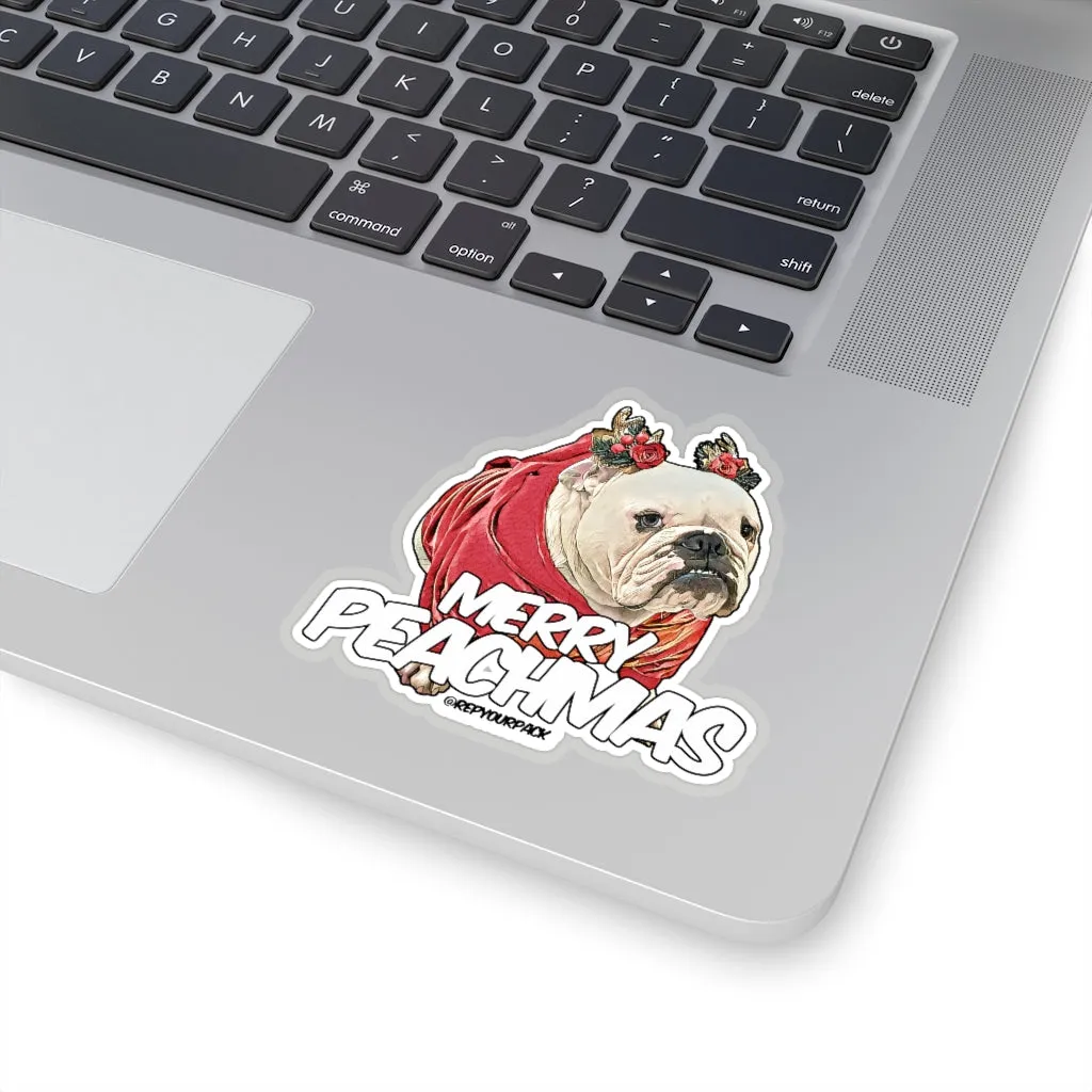 Merry Peachmas Love Kiss-Cut Stickers