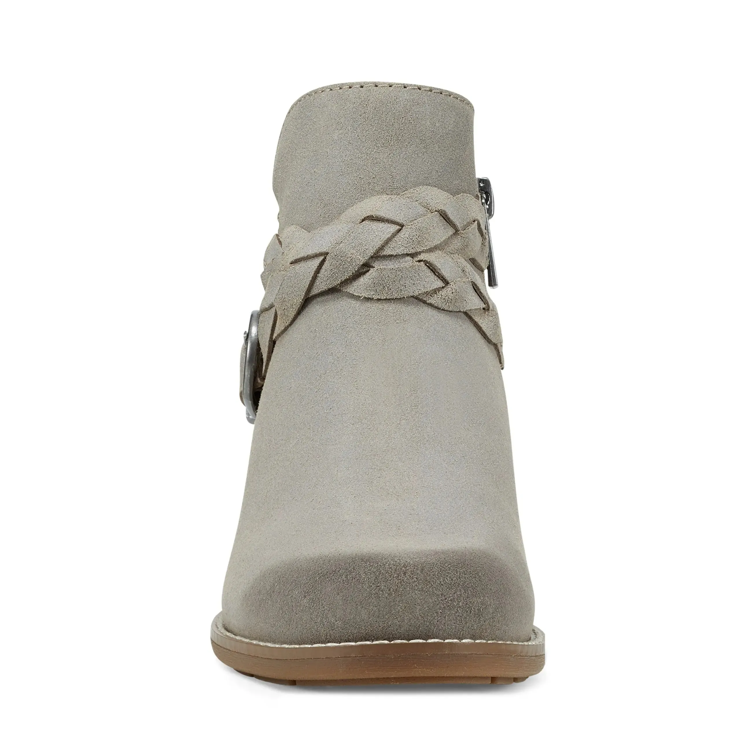 Nicole Casual Booties with Stacked Heel and Round Toe