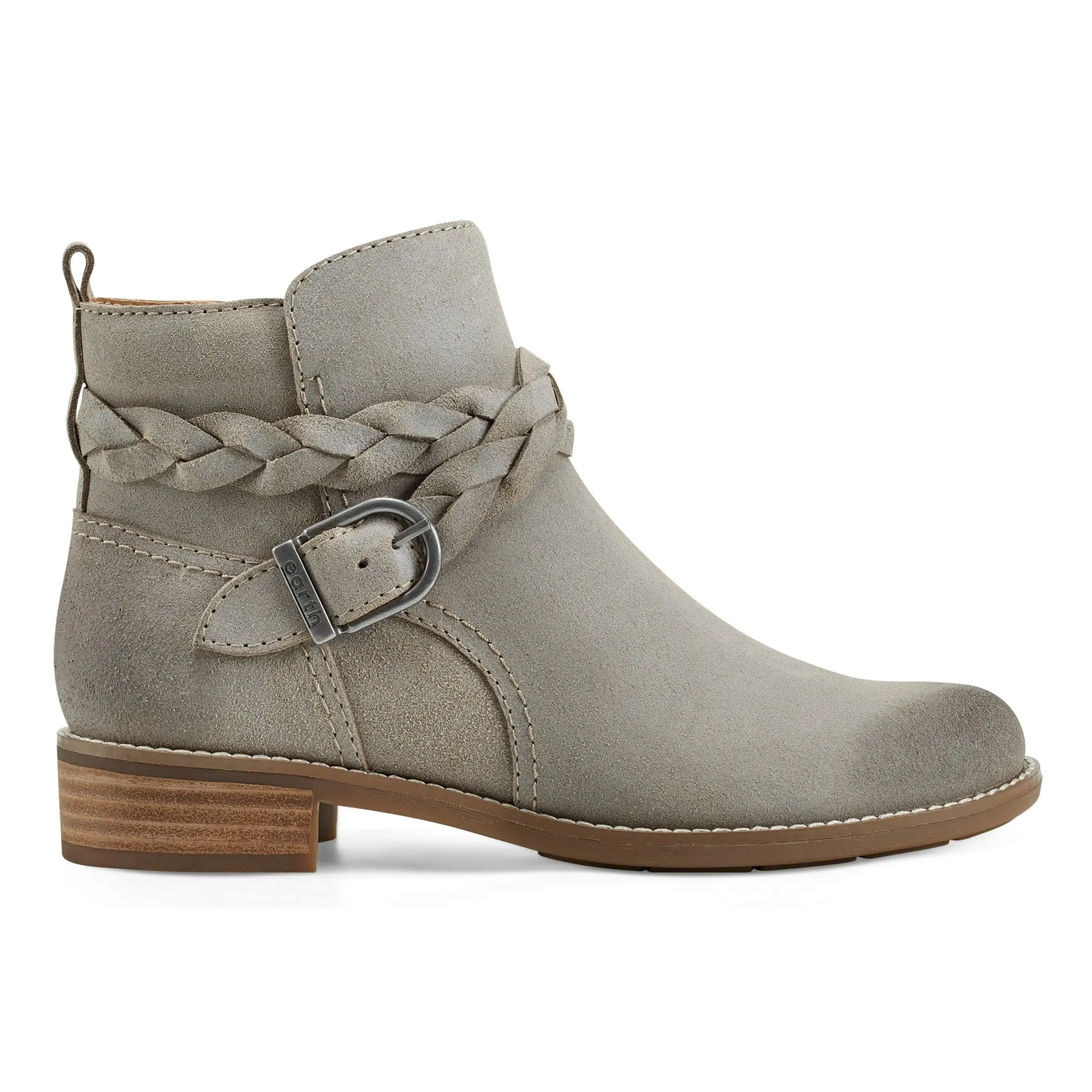 Nicole Casual Booties with Stacked Heel and Round Toe