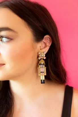 NUTCRACKER EARRINGS IN PINK