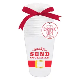 SANTA SEND COCKTAILS CUPSTACK SET