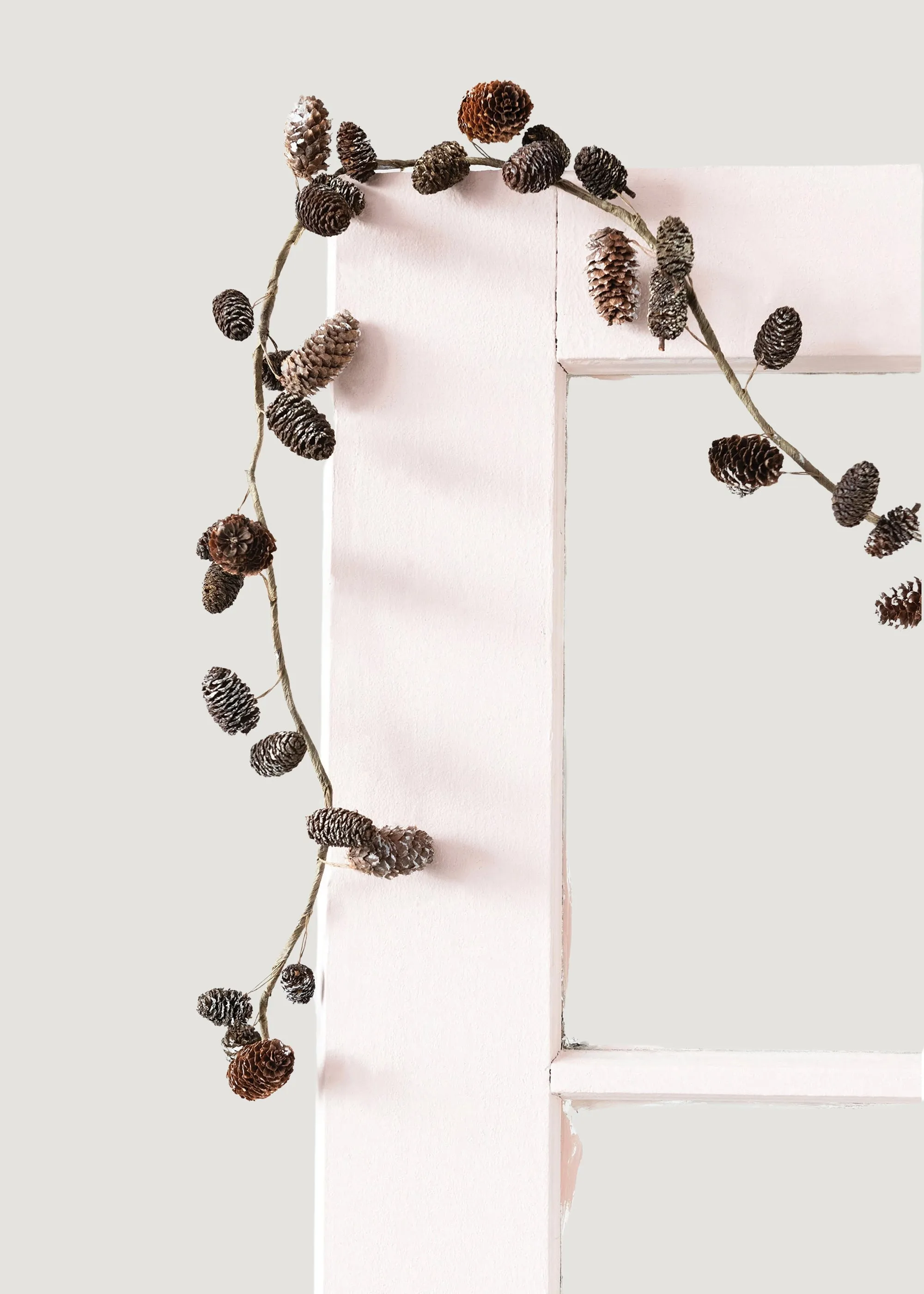 Snowy Pine Cone Holiday Garland - 70"