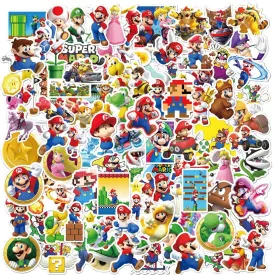 Super Mario Bros Game Stickers - Cool Luigi Yoshi - 103050100pcs