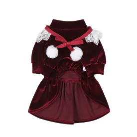 The Mrs Claus Dress _Wine